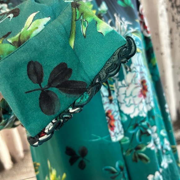 Hale Bob Womens Long Sleeve Multicolor Floral Shirt Dress 79CN6417 - Size M - Picture 6 of 10